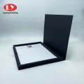 Caja de archivo de papel negro negro mate personalizado personalizado