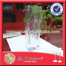 Luxury Tall Square 400ML Large Clear Glass Vases