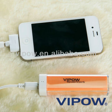 High quality 2600mah universal lipstick smart power bank, 2600mah portable power bank