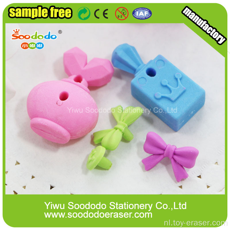 Promotie Green Pig Head vormige Gift Eraser