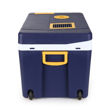 50 Liter AC/DC Large Cooler and Warmer Box Car Fridge with Puller and Wheels