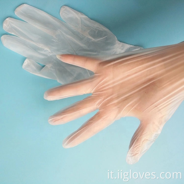 Guanti blu in PVC / vinile