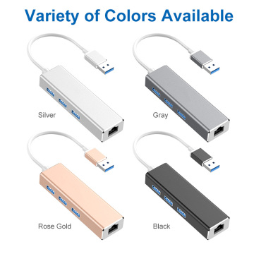 4 IN 1 USB C HUB3.0 이더넷 RJ45