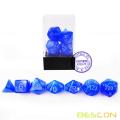 Бесконечный набор костей Bescon Moonstone Dodgerblue, Бесконечный многогранный RPG Dice Set Эффект лунного камня