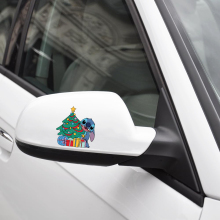 Customized Waterproof Cartoon Christmas Tree Decals for Car Trunk