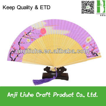 Japanese style silk lady hand fan