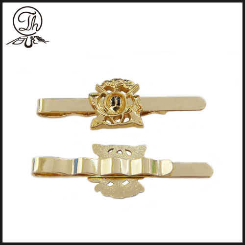 Gold tie bar slide for men