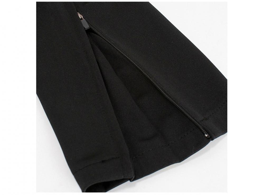 Black Straight Leg Trousers For Men