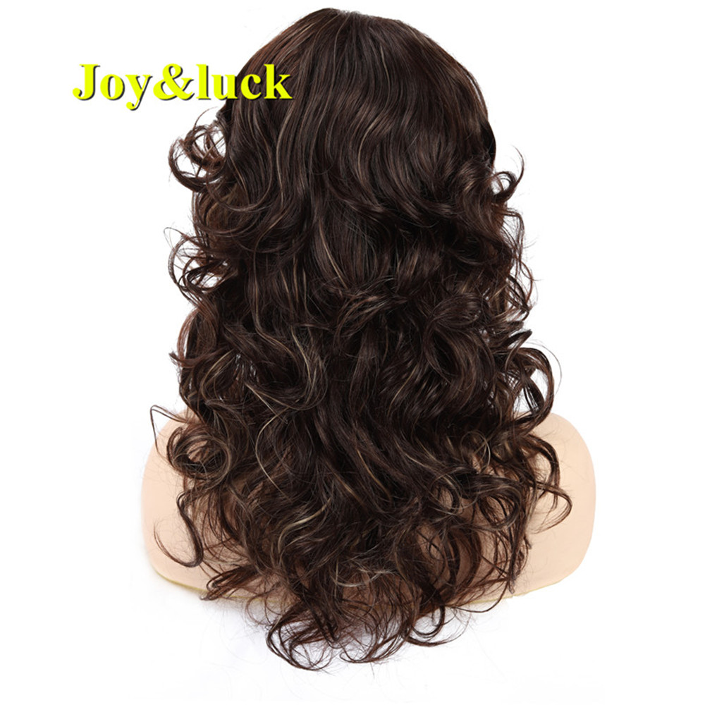 Wavy Hair Wholesale Wigs African Wigs for Black Women Cosplay Party Brown Ombre Blonde Long Curly Natural Synthetic Hair Wigs