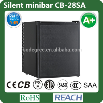 CB-28SA ERP A+ no noise hotel minibar, ERP A+ Silent hotel mini fridge,ERP A+ thermoelectric refrigerator