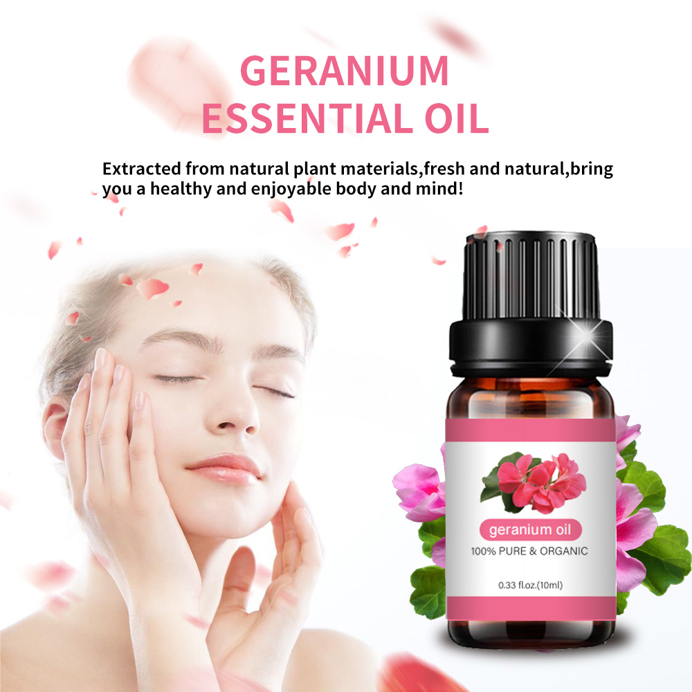 100% minyak esensial geranium murni alami