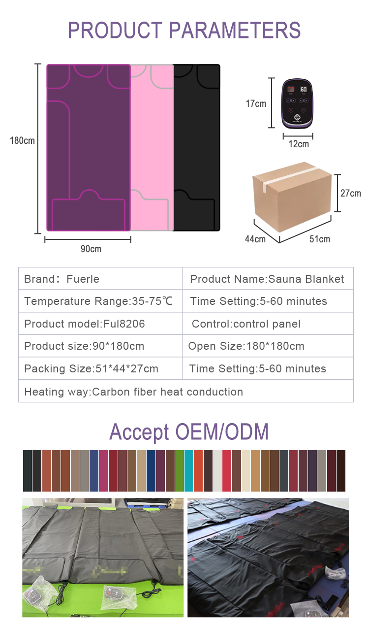 Far Infrared Sauna Blanket Instrument With Zero EME Sauna Blanket Far Infrared Sauna Blanket Instrument With Zero EME Sauna Blanket
