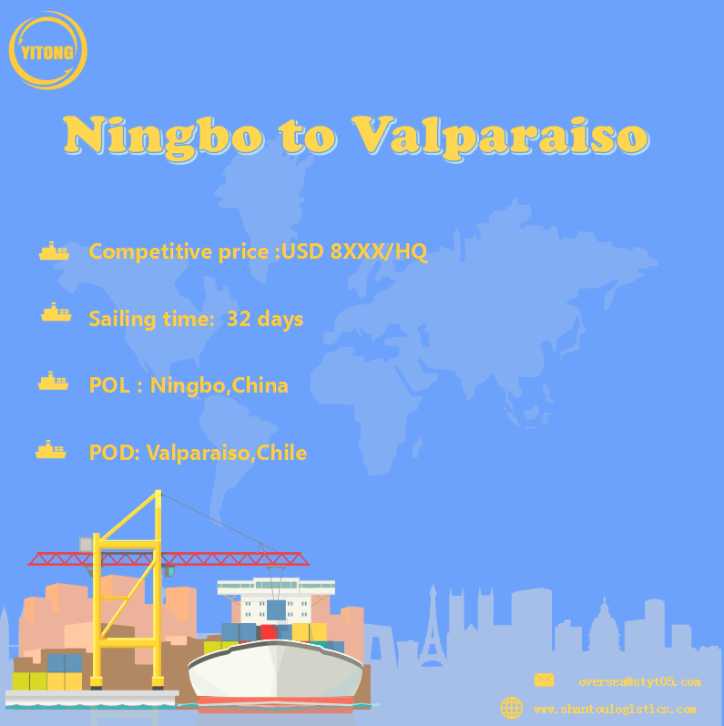 شحن المحيط من Ningbo إلى Valparaiso Chile