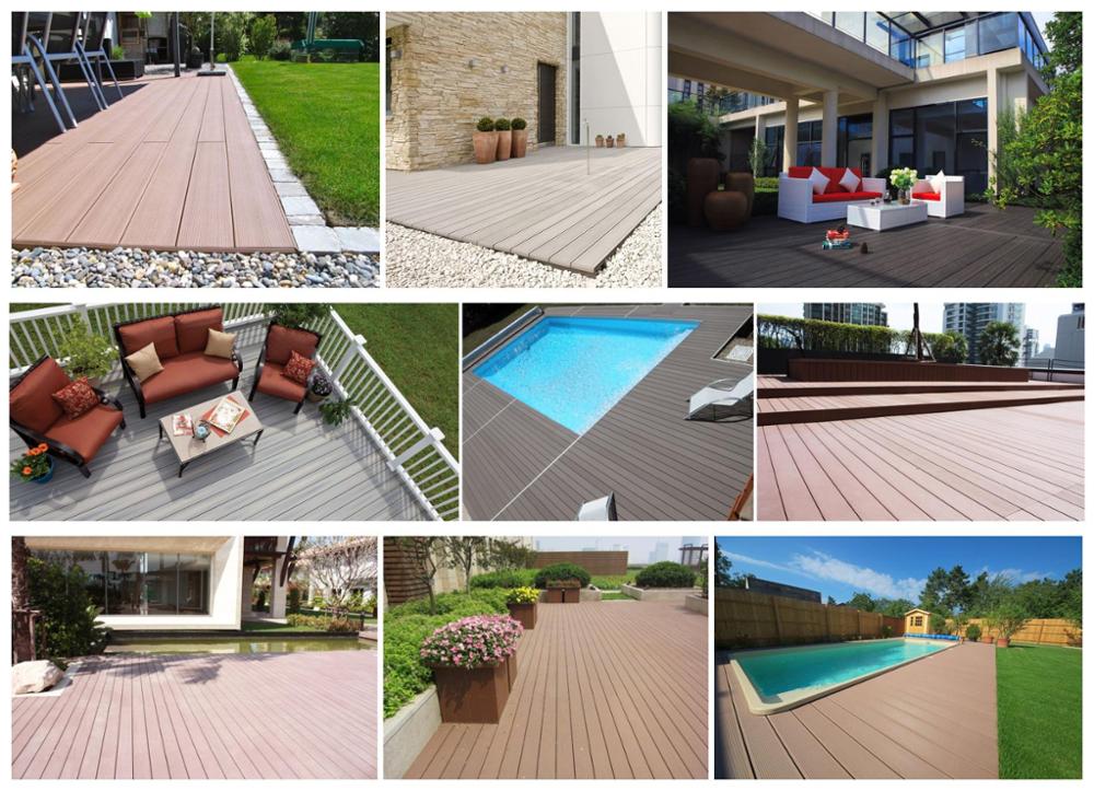 Eco-friendly Strand Woven 18mm carbonized bamboo decking and flooring for outdoor deck tiles / decking price