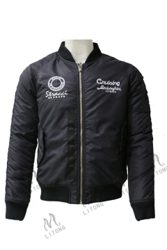 Fashion custom design nylon wholesale men's bomber jacket