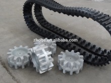 small roboat RUBBER TRACKS and wheels 118 mm width