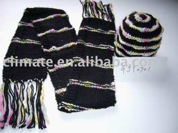 crochet hats and scarf set