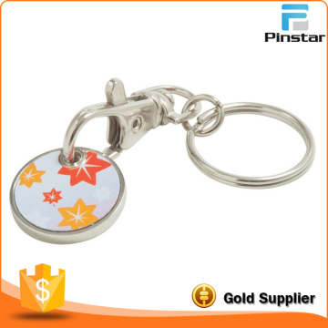 Metal Keychain custom coin holder keychain coin keychain trolley coin keychain