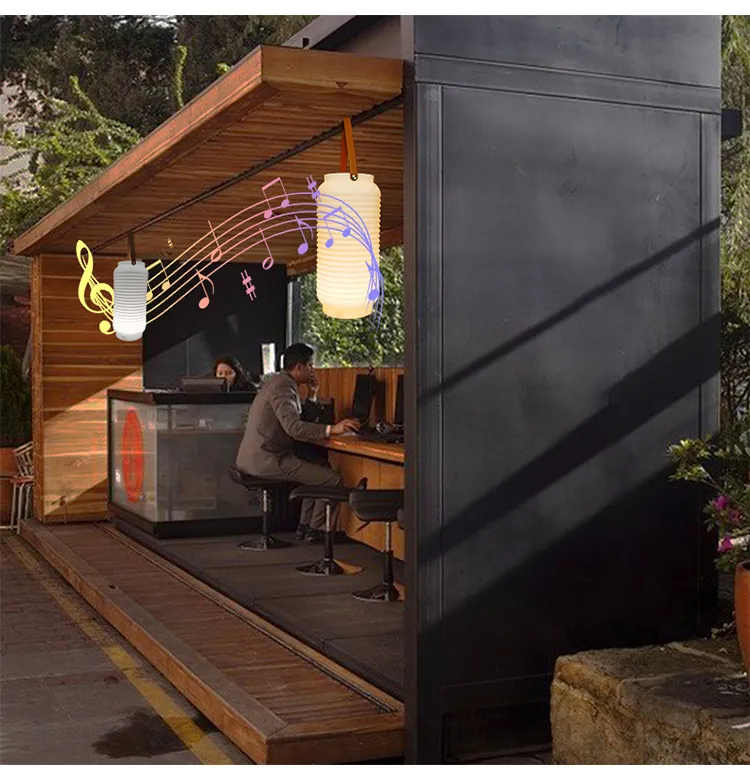 Solar-Powered Bluetooth Speaker and Outdoor Yard Light Combo