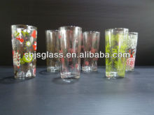 9 oz straight glass cup with lovely printing