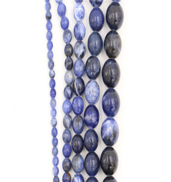 Haosiqi Wholesale Natural Gem Stone Beads Blue Sodalite Blue Stone Beads For Jewelry Making