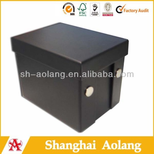 Large size black paper folding box