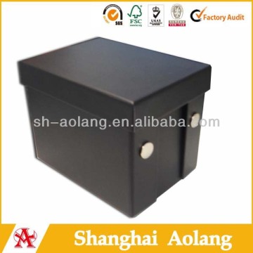 Large size black paper folding box