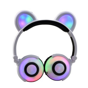 Auriculares Bluetooth Glowing Panda Ear con Micro