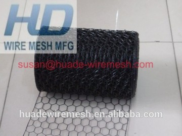 black vinyl coated poultry netting/hexagonal wire netting/chicken wire