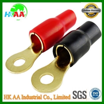 Custom gold wire ring terminals connectors, electrical wiring connectors