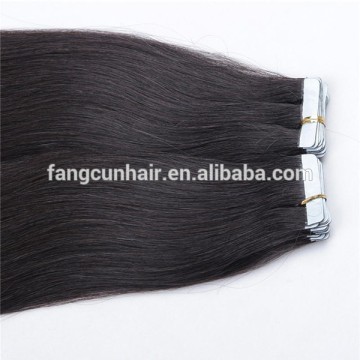 Brazilian skin(PU) weft remy virgin hair extension ,tape weft cheap price blue glue