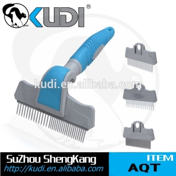 Replaceable head dog hair grooming comb
