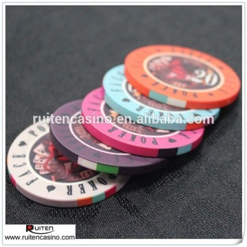 Poker Face Ceramic Chip Full Customize Ceramic Poker Chip 10gram