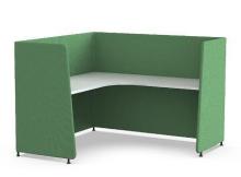 Modern High-End Office Furniture Privacy Meeting Sofa Pod with High Partition Back Fabric Sofa Set