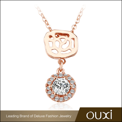 2017 China Manufacture OUXI Fashion Jewelry 18K Pendant Necklace Gold Jewelry Wholesale