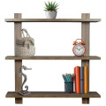 3 Tier Walnut Shelf Rack Decorative Hanging