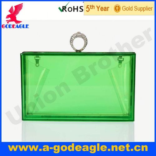 U0001-119 clear acrylic clutch bag display