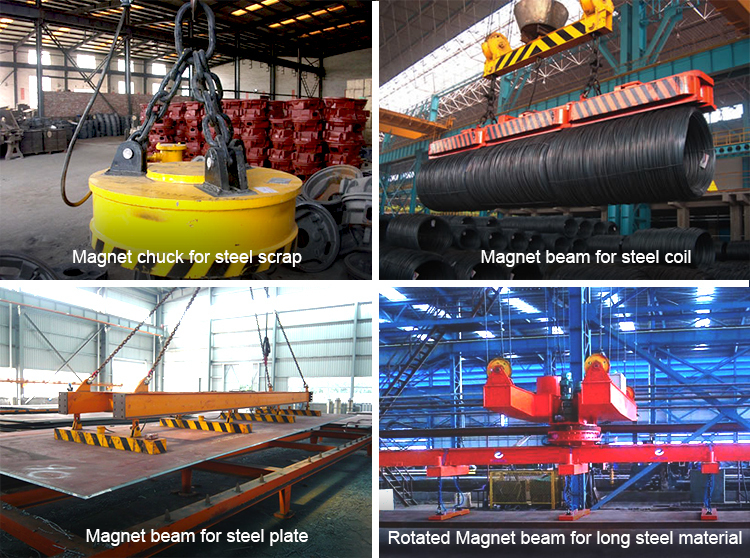 Custom Electromagnet Steel Billet Steel Metal Scrap Magnet Lifter Circular Electric Lifting Magnet 2 Ton