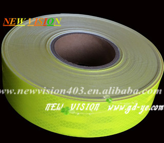 diamond grade Fluorescent yellow green reflective sheeting tape,fluorescent yellow microprismatic reflective sheeting
