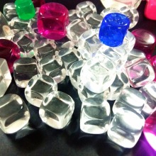 Custom Transparent/tranlucence Ice Cube Plastic Blank Dice for Game