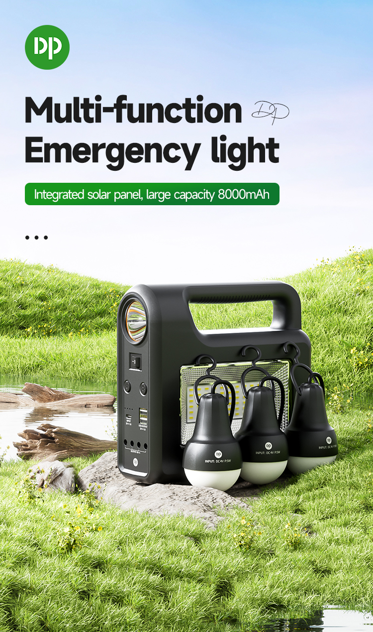 01-7719-DP Portable Power Station Solar Lighting Kits System 8000mAh 01-7719-DP Portable Power Station Solar Lighting Kits System 8000mAh