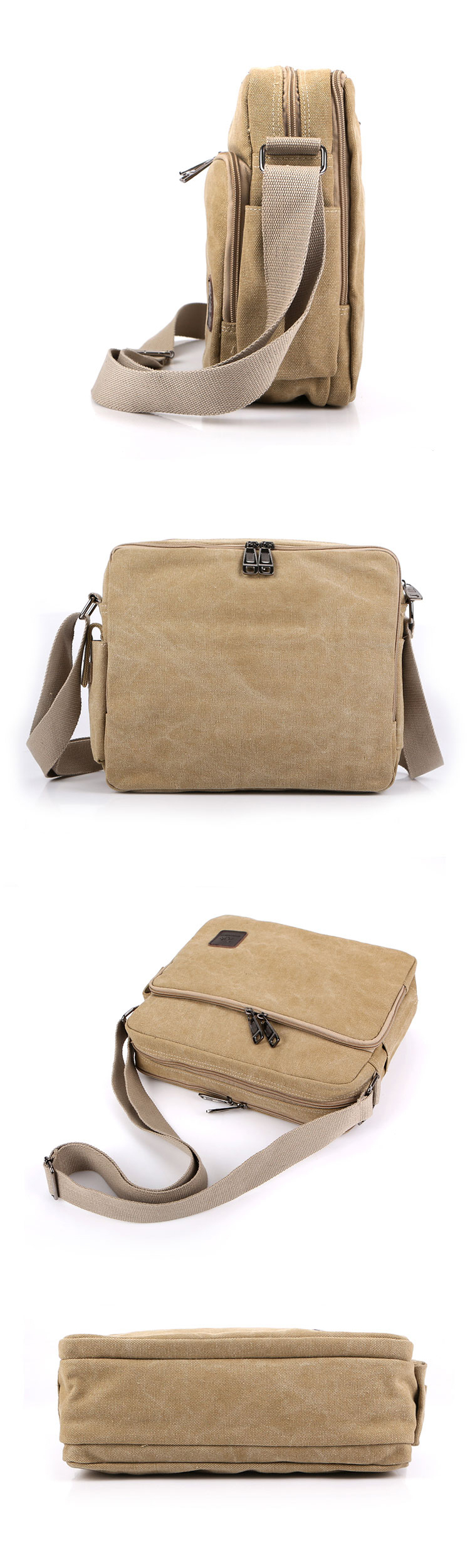 Multi Pocket Vintage mannelijke Messenger schoudertas Crossbody Multi Pocket Vintage Male Messenger Shoulder Crossbody Bags