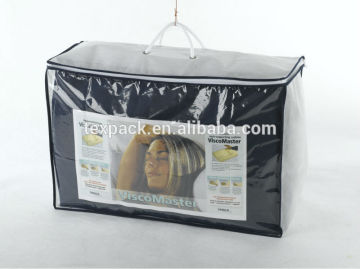 custom printed bedding packaging stand up pouch with zipper and handle