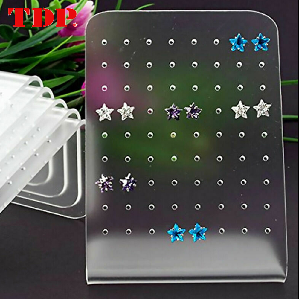 Earring Holder Clear Acrylic Ear Stud Organizer Jewelry Display Stand Show Rack