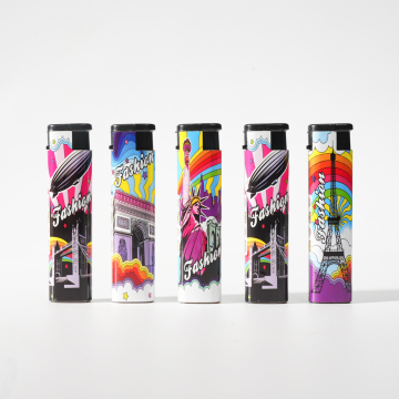Windproof World Architecture Pattern Lighter