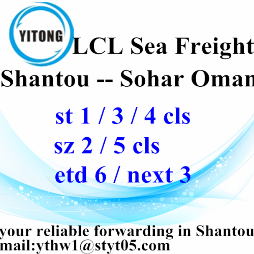 Shantou Global vracht Forwarder Agent naar Sohar, Oman