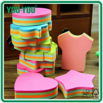 Assorted Shapes Sticky Memo Pad, Memo Pad with Colorful Pages