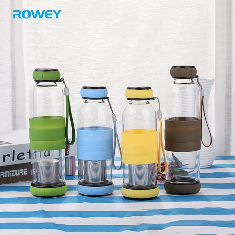 Custom colorful package boro silicate removable bottom water bottle for child