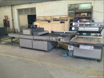 automatic flatbed screen printer with UV dryer