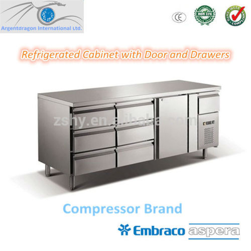 Drawer Type Refrigerated Counter for Restaurant Kitchen